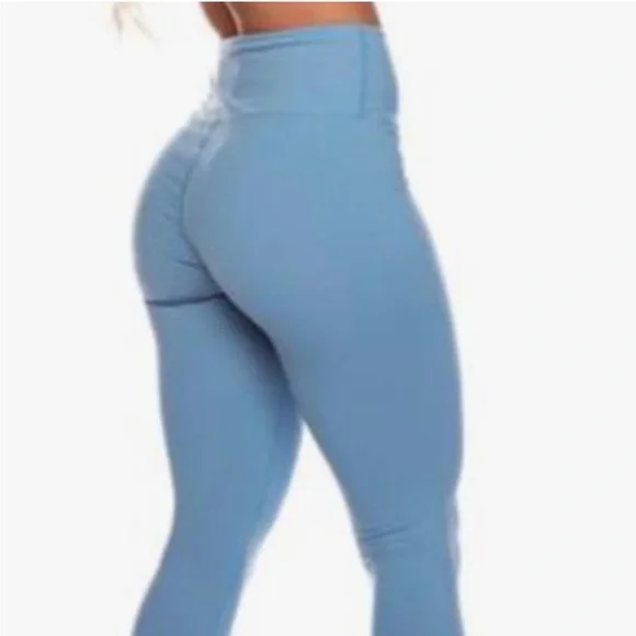 Saski Pants Jumpsuits Saski Powder Blue Leggings Poshmark - Main Image